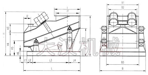 ZSG1235礦用振動篩結構示意圖